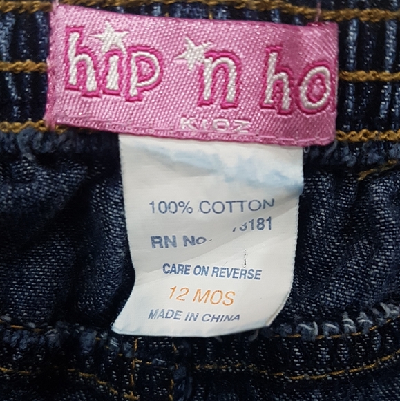 Hip n Hop baby girls Denim jeans 12 months - Picture 5 of 5